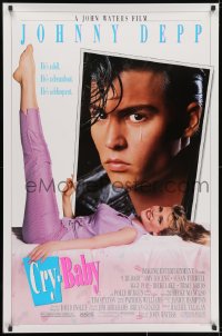 2g195 CRY-BABY DS 1sh 1990 directed by John Waters, Johnny Depp is a doll, Amy Locane