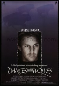 2g198 DANCES WITH WOLVES DS 1sh 1990 Kevin Costner directs & stars, image of buffalo!