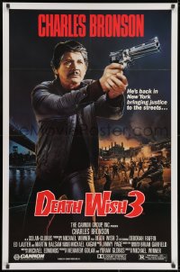 2g226 DEATH WISH 3 1sh 1985 art of Charles Bronson bringing justice to the streets!