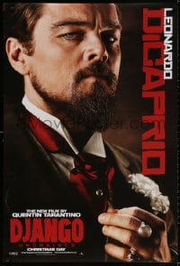 2g253 DJANGO UNCHAINED teaser DS 1sh 2012 cool close-up image of Leonardo DiCaprio!