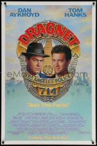 2g258 DRAGNET advance 1sh 1987 Dan Aykroyd as detective Joe Friday with Tom Hanks, art by McGinty!