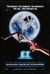 2g270 E.T. THE EXTRA TERRESTRIAL teaser DS 1sh R2002 Drew Barrymore, Spielberg, bike over the moon!