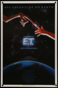 2g269 E.T. THE EXTRA TERRESTRIAL studio style 1sh 1982 Drew Barrymore, Steven Spielberg, Alvin art!