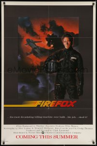2g292 FIREFOX advance 1sh 1982 cool C.D. de Mar art of the flying killing machine & Clint Eastwood!
