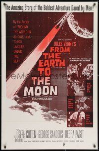 2g315 FROM THE EARTH TO THE MOON 1sh R1960s Jules Verne's boldest adventure dared by man!