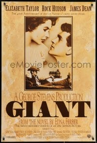 2g326 GIANT 1sh R1996 James Dean, Elizabeth Taylor, Rock Hudson, directed by George Stevens!