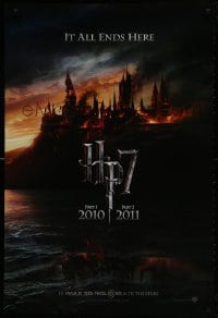 2g378 HARRY POTTER & THE DEATHLY HALLOWS PART 1 & PART 2 teaser DS 1sh 2010 it all ends here!