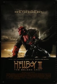 2g407 HELLBOY II: THE GOLDEN ARMY DS 1sh 2008 Ron Perlman - believe it or not he's the good guy!