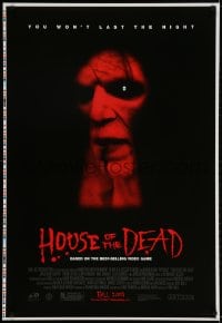 2g426 HOUSE OF THE DEAD printer's test advance 1sh 2003 horror image, you won't last the night!