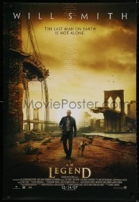 2g442 I AM LEGEND advance DS 1sh 2007 Will Smith is the last man on Earth, and he's not alone!