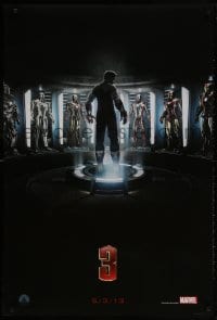 2g468 IRON MAN 3 teaser DS 1sh 2013 cool image of Robert Downey Jr & many suits!
