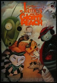 2g480 JAMES & THE GIANT PEACH 1sh 1996 Walt Disney, Roald Dahl, wonderful Lane Smith artwork!