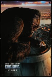 2g509 KING KONG teaser DS 1sh 2005 Naomi Watts & ape on rooftop of Empire State Building!