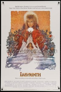 2g521 LABYRINTH 1sh 1986 Jim Henson, art of David Bowie & Jennifer Connelly by Ted CoConis!