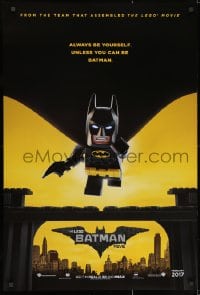 2g529 LEGO BATMAN MOVIE teaser DS 1sh 2017 always be yourself, unless you can be Batman, 2017 style