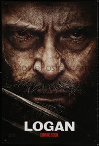 2g545 LOGAN style D int'l teaser DS 1sh 2017 Jackman in the title role as Wolverine, claws out!