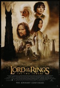 2g552 LORD OF THE RINGS: THE TWO TOWERS int'l DS 1sh 2002 Jackson & J.R.R. Tolkien, cast montage!