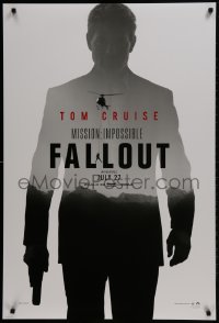 2g600 MISSION: IMPOSSIBLE FALLOUT teaser DS 1sh 2018 silhouette of Tom and helicopter!