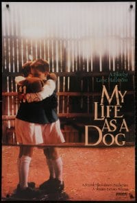 2g627 MY LIFE AS A DOG 1sh 1987 Lasse Hallstrom's Mitt liv som hund, cute image of kids!