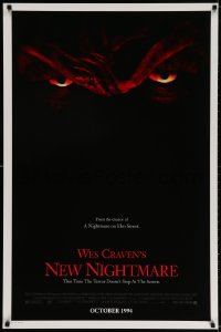 2g639 NEW NIGHTMARE advance 1sh 1994 great different image of Robert Englund as Freddy Kruger!