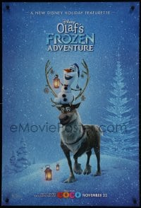 2g658 OLAF'S FROZEN ADVENTURE advance DS 1sh 2017 Walt Disney Pixar Christmas CGI, limited showing!