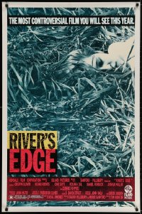 2g754 RIVER'S EDGE 1sh 1986 Keanu Reeves, Glover, most controversial film you will see this year!