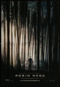 2g756 ROBIN HOOD teaser DS 1sh 2018 Taron Egerton in the title role in forest made of arrows!
