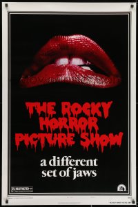 2g760 ROCKY HORROR PICTURE SHOW style A 1sh R1980s classic lips, a different set of jaws!