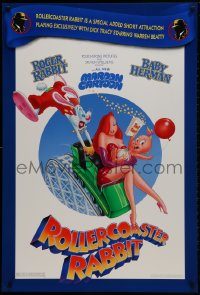2g761 ROLLERCOASTER RABBIT DS 1sh 1990 Steven Spielberg cartoon, Roger, sexy Jessica & Baby Herman!