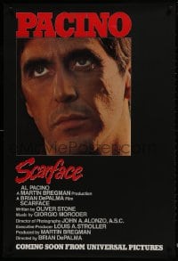 2g775 SCARFACE advance 1sh 1983 Al Pacino as Tony Montana, Brian De Palma, Oliver Stone!