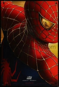 2g830 SPIDER-MAN 2 teaser DS 1sh 2004 July 2004 style, image of Tobey Maguire in the title role!