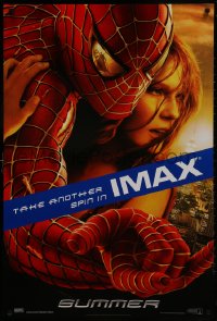 2g828 SPIDER-MAN 2 IMAX teaser DS 1sh 2004 close-up image of Tobey Maguire & Kirsten Dunst!