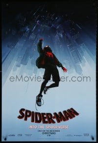 2g833 SPIDER-MAN INTO THE SPIDER-VERSE teaser DS 1sh 2018 Nicolas Cage in title role, Steinfeld!