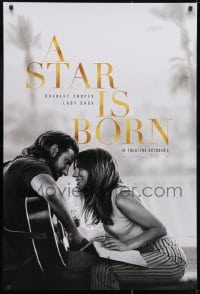 2g845 STAR IS BORN teaser DS 1sh 2018 Bradley Cooper stars and directs, romantic image w/Lady Gaga!