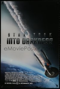 2g850 STAR TREK INTO DARKNESS advance DS 1sh 2013 Peter Weller, cool image of crashing starship!