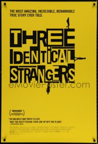 2g901 THREE IDENTICAL STRANGERS DS 1sh 2018 most amazing, incredible, remarkable, true story!