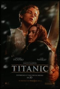 2g906 TITANIC DS 1sh R2012 Leonardo DiCaprio & Winslet, Cameron, collide with destiny!