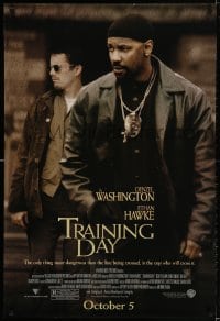 2g918 TRAINING DAY advance DS 1sh 2001 Best Actor Denzel Washington, Ethan Hawke, Antoine Fuqua