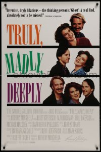 2g928 TRULY, MADLY, DEEPLY 1sh 1991 Anthony Minghella, Alan Rickman & gorgeous Juliet Stevenson!
