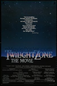 2g934 TWILIGHT ZONE 1sh 1983 Rod Serling TV series, Spielberg, Alvin art, no border design!