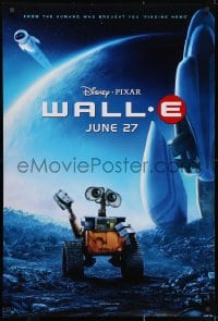 2g957 WALL-E advance DS 1sh 2008 Walt Disney, Pixar, Best Animated Film, WALL-E & EVE w/ spaceship!