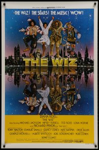 2g970 WIZ 1sh 1978 Diana Ross, Michael Jackson, Richard Pryor, Wizard of Oz, art by Victor Gadino!