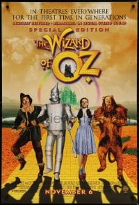 2g971 WIZARD OF OZ advance DS 1sh R1998 Victor Fleming, Judy Garland all-time classic!