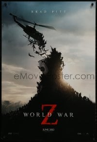 2g985 WORLD WAR Z teaser DS 1sh 2013 Brad Pitt, Mireille Enos, Kertesz, zombie apocalypse!