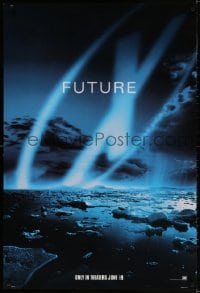 2g989 X-FILES style B teaser 1sh 1998 David Duchovny, Gillian Anderson, Fight the Future!