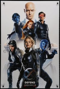 2g992 X-MEN: APOCALYPSE teaser DS 1sh 2016 Marvel Comics, Bryan Singer, cool cast image, Defend!