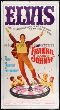 2h012 FRANKIE & JOHNNY linen 3sh 1966 Elvis Presley turns the land of the blues red hot, roulette!