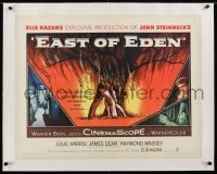 2j086 EAST OF EDEN linen 1/2sh 1955 first James Dean, John Steinbeck, directed by Elia Kazan!