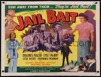 2j096 JAIL BAIT linen 1/2sh 1954 Ed Wood cult classic, find Dolores Fuller & men can't be far away!