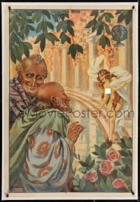2j269 IN VECCHIE MEMBRA PIZZICOR D'AMORE linen Italian 1sh 1915 Ballester art of naked bathing girl!